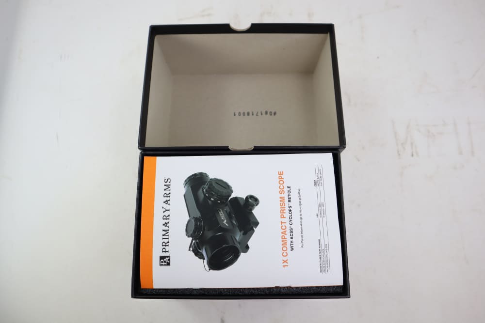 Like New Primary Arms 1X Compact Prism Scope W/ ACSS Cyclops Reticle W/ Box-img-8