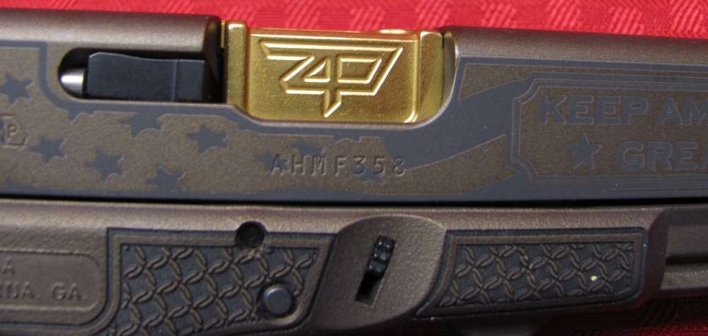TRUMP 45 GLOCK 19 ZP4 THREADED BRL BRONZE ENGRAVED 2 MAGS NOS-img-8