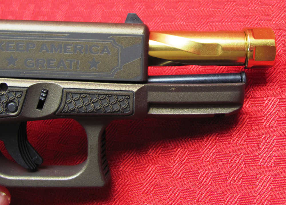 TRUMP 45 GLOCK 19 ZP4 THREADED BRL BRONZE ENGRAVED 2 MAGS NOS-img-15