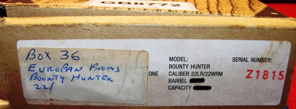 HWR GERMANY BOUNTY HUNTER 22LR / 22WMR SAA UNFIRED ORG BOX NOS-img-17