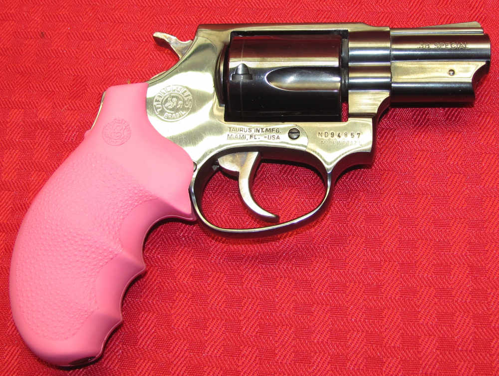 TAURUS M85 38 SPL 5 SHOT PINK HOGUE GRIPS ORIGINAL BOX LNIB-img-0