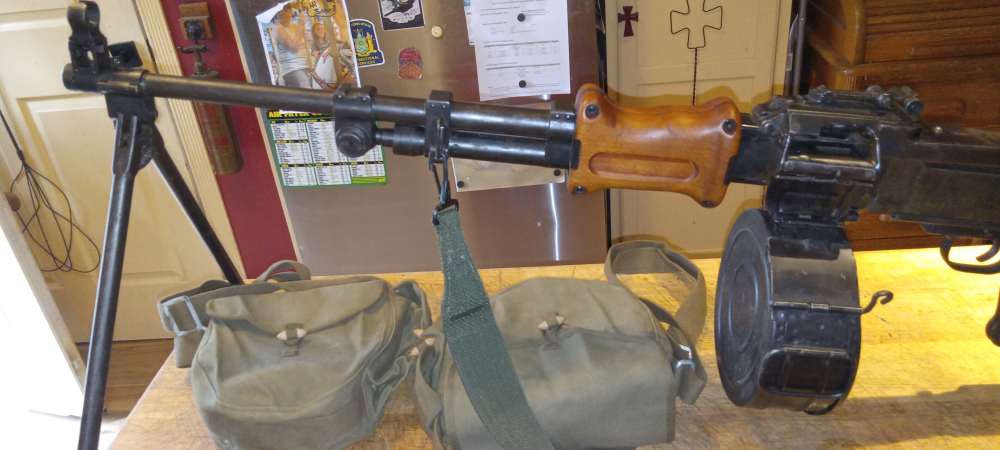 Russian RPD Machine gun original receiver w/3 drums Dummy gun no m60 AR15-img-9