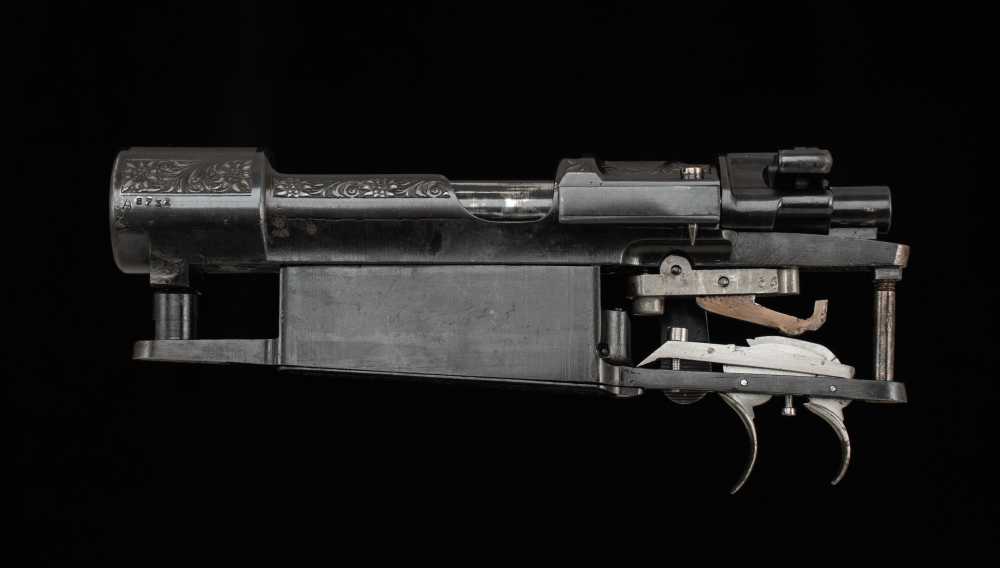 L. Borovnik Custom Mauser 98 Action – STAG ENGRAVED, DOUBLE SET TRIGGERS-img-1