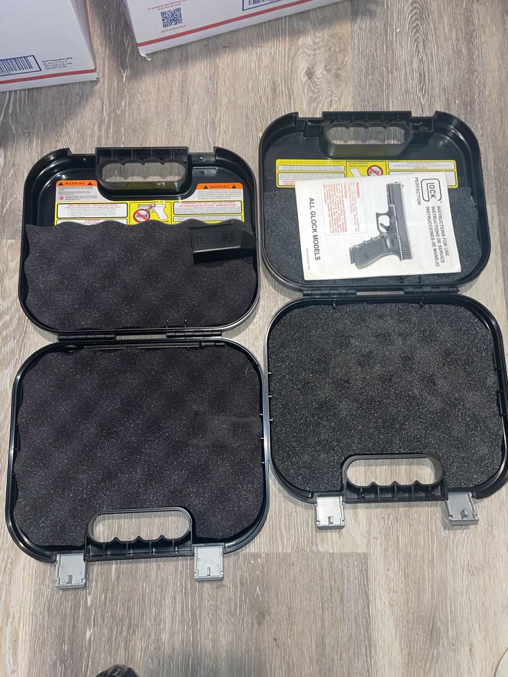 x2 Glock G48  - 2 Factory OEM Cases - Boxes - LOT OF 2-img-1