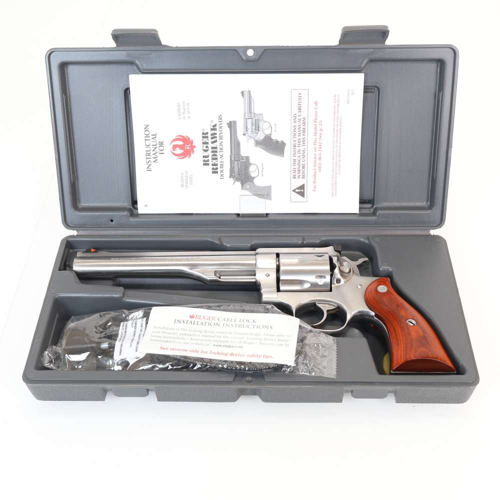 Ruger Redhawk, 44 Magnum 7.5” Barrel STS/Wood VERY CLEAN W/ Box Circa 1984!-img-38