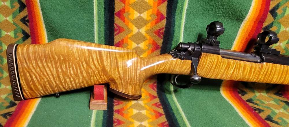 Eddystone 1917 30.06 nicely sporterized custom maple stock-img-4
