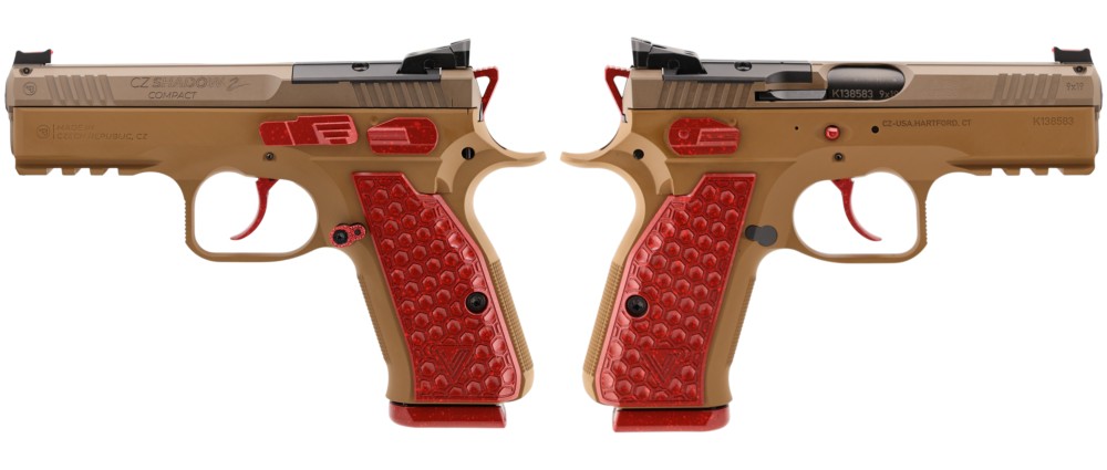 CZ SHADOW II COMPACT PEANUT BUTTER & STRAWBERRY JELLY 9MM PISTOL 4" 2-15RD-img-1