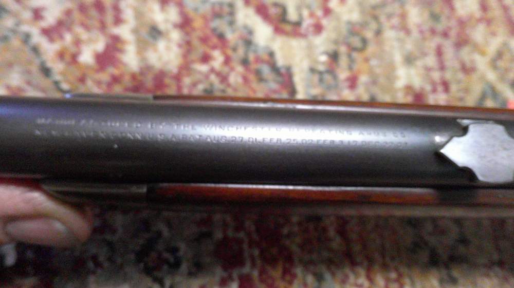 WINCHESTER, MODEL 1903, .22 WIN. AUTO, BLUED, 20” BBL, . made 1908 #48  c&r-img-9