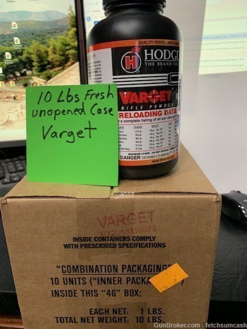 10 Lb Fresh unopened Case of Hodgdon Varget Powder-img-0