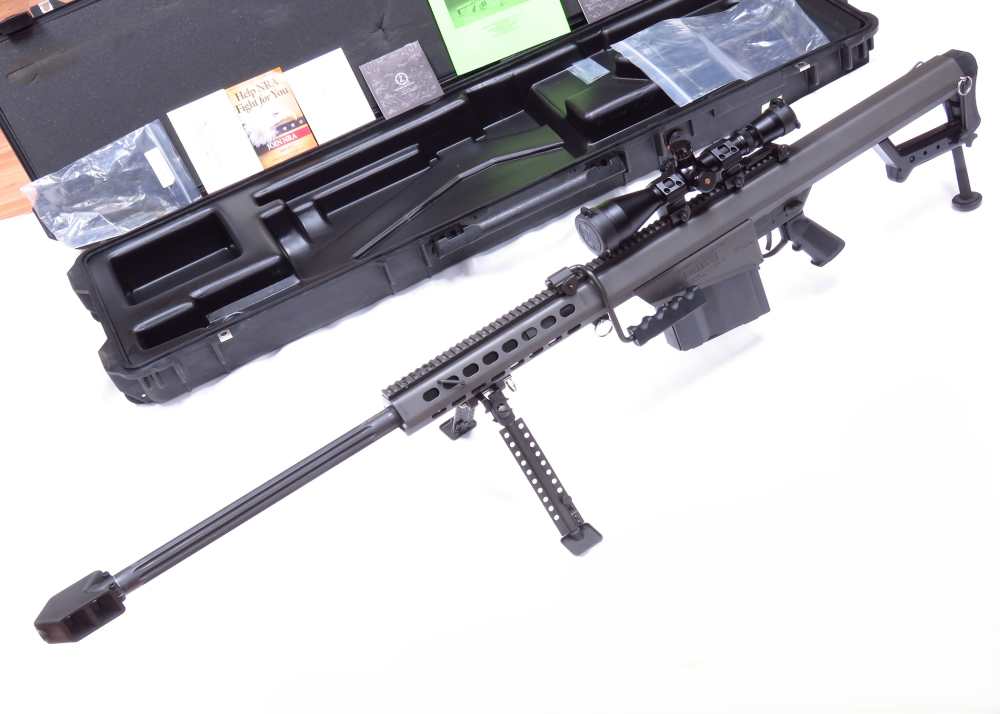 NOS Barrett M82A1 Unfired Since New W Factory Leupold Scope NIB W/ PELICAN -img-0