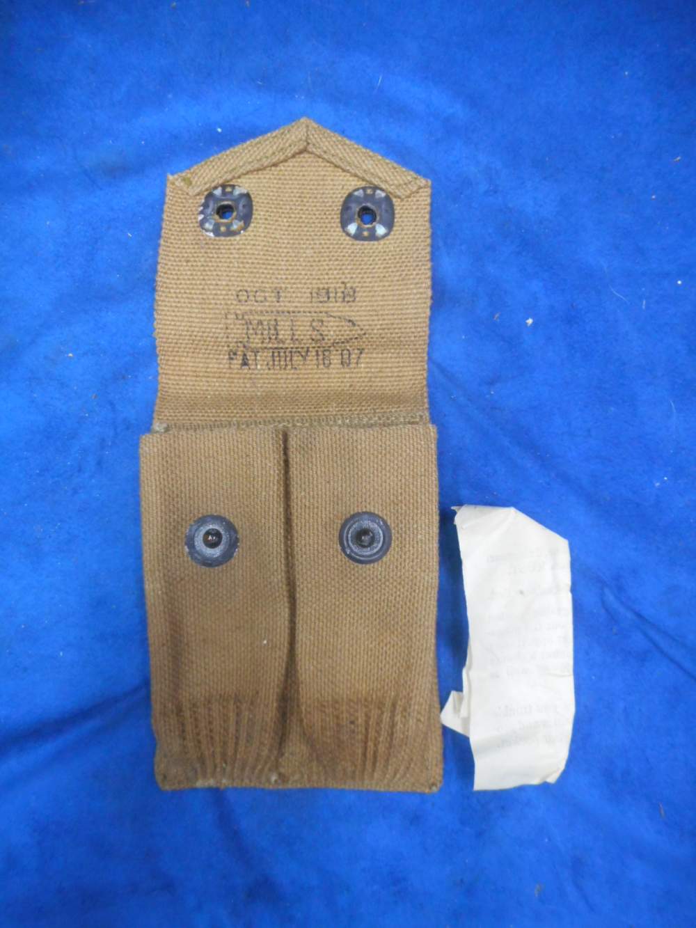 US WWI 1911 MILLS Pistol mag pouch, .45 acp magazine pocket belt holster -img-4