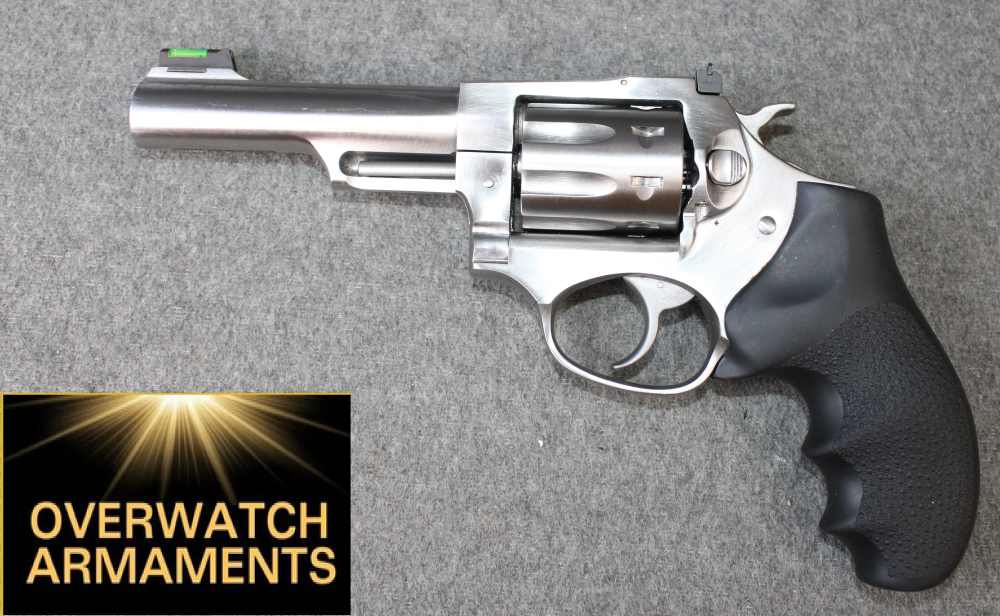 Ruger SP101 .22LR 8 shot stainless 4" bbl Hogue rubber grip clean 1¢ no res-img-0
