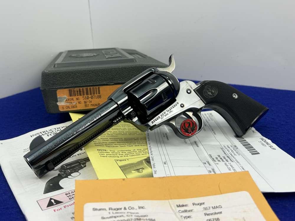 2007 Ruger New Vaquero .357 Mag 4.62" Blue *INCREDIBLE WESTERN REVOLVER*-img-0