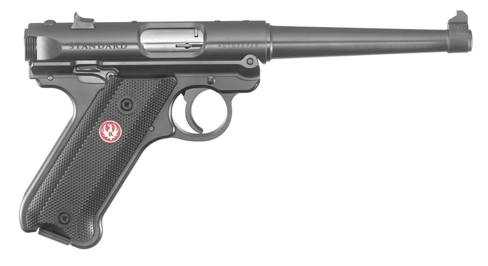 40105 RUGER MARK 4 RUMKIV6 MKIV STD 22LR 6" BL/SY 10+1 2 MAG NEW IN BOX-img-0
