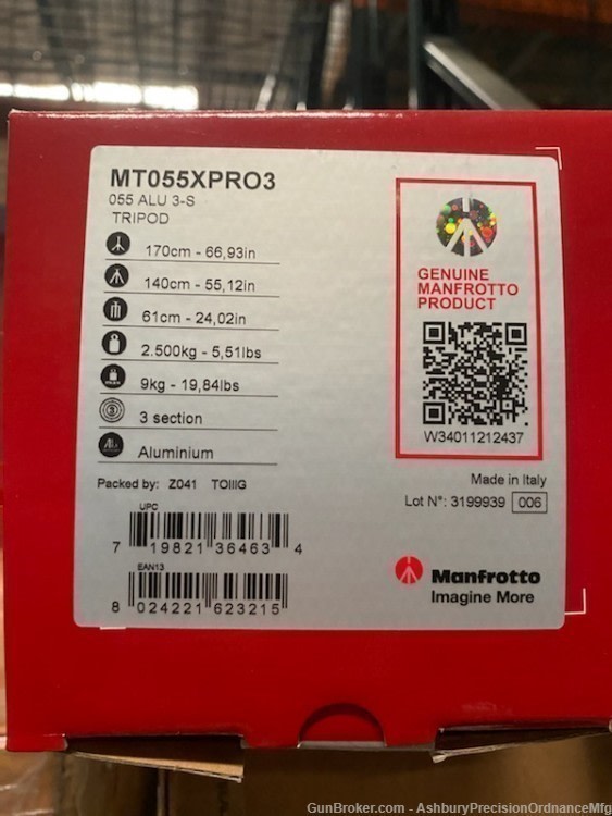Manfrotto MT055XPro3 Aluminum Tripod-img-0