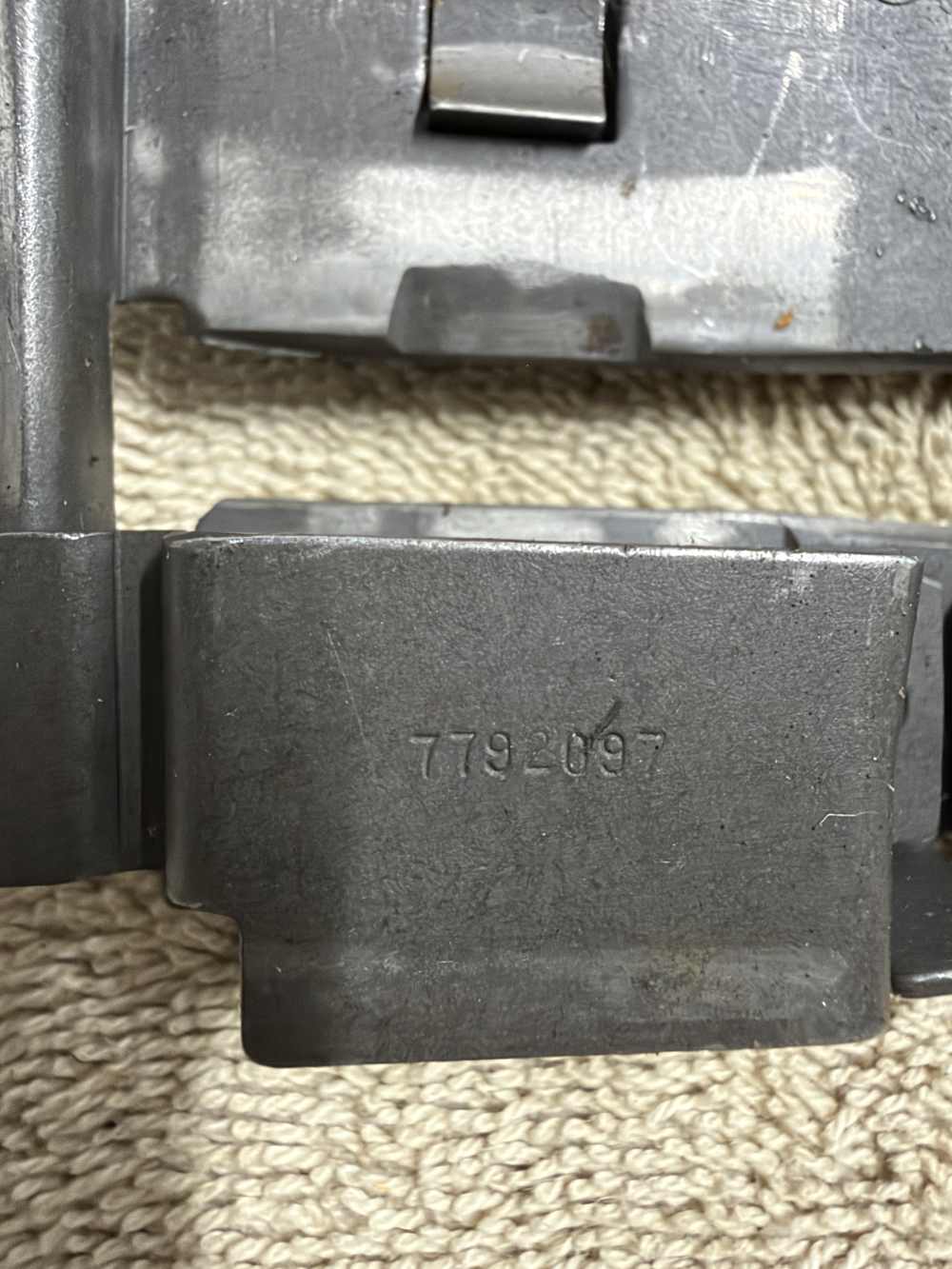 USGI M60 Machine Gun Cartridge Feed Tray 7792097 Complete With Spring Guide-img-2