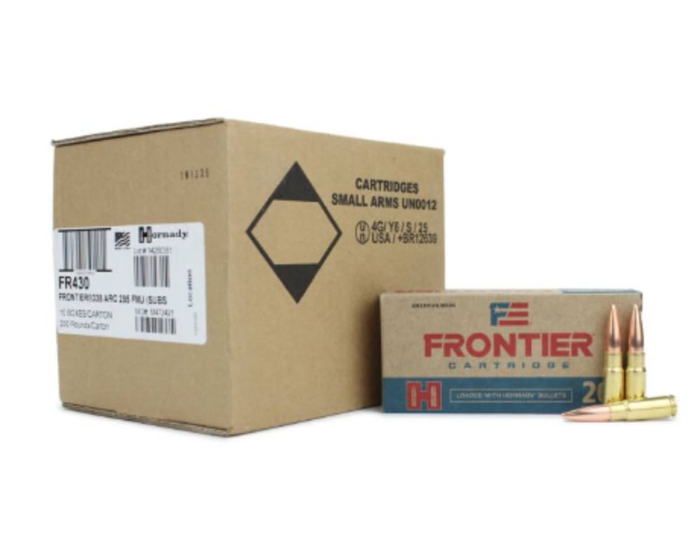 200 Rounds Frontier Cartridge FR430 338 ARC 285gr Full Metal Jacket -img-0