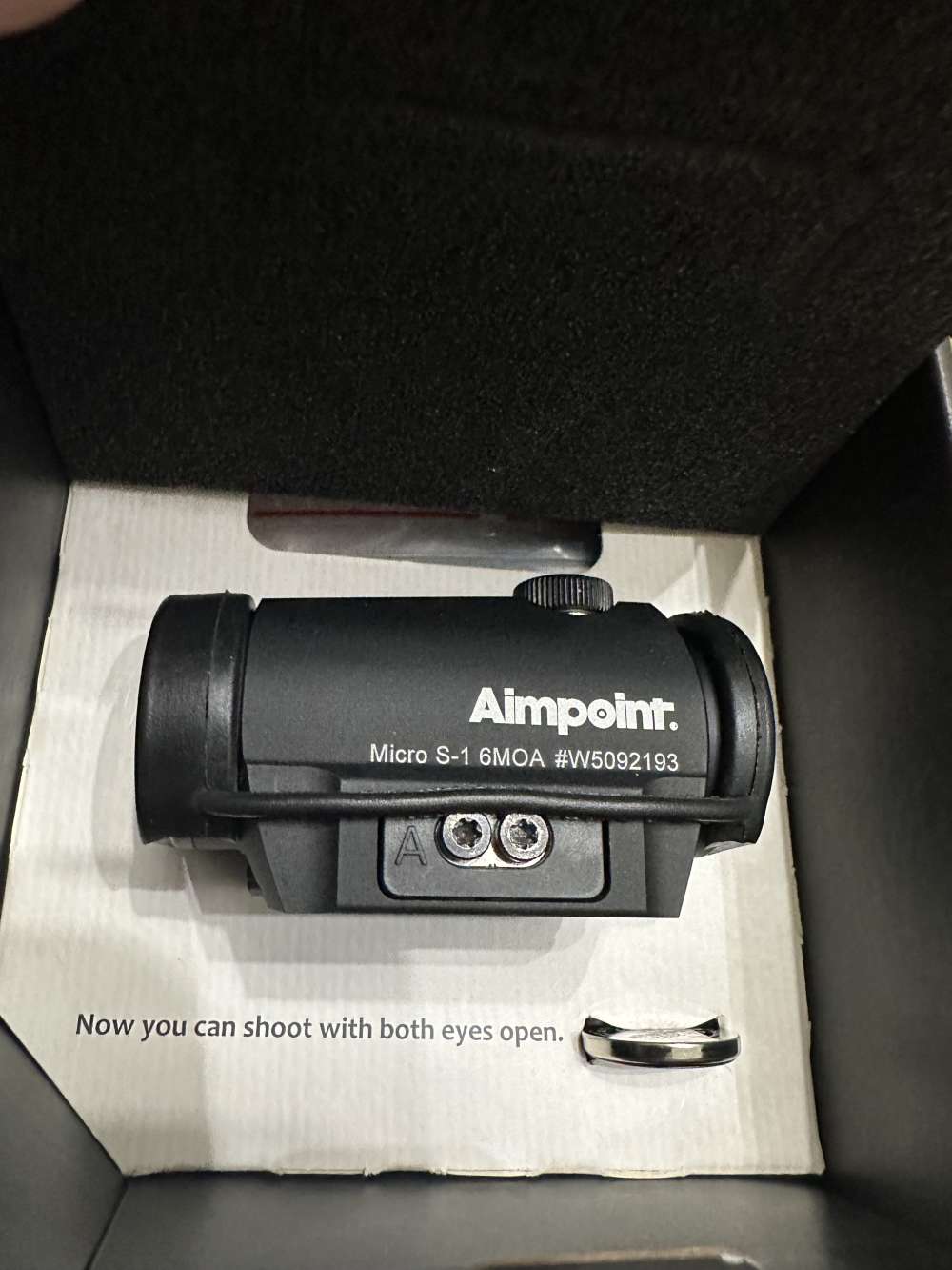 Aimpoint Micro S-1 Red Dot Sight 6 MOA Dot w/ Adjustable Shotgun Rib Mount-img-0