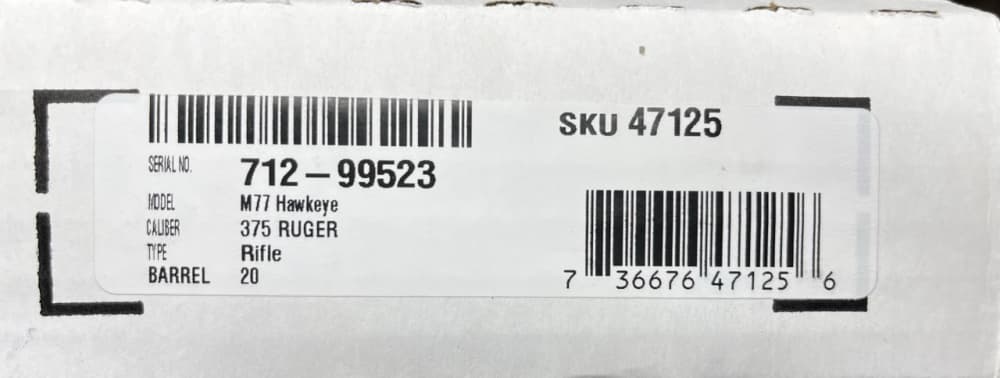 Ruger M77 Hawkeye Guide Gun .375 Ruger Green Laminate 47125 Penny Start-img-13