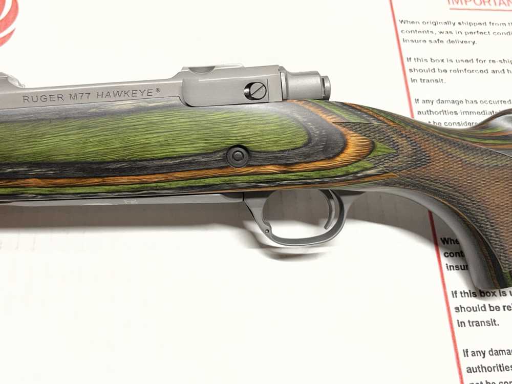 Ruger M77 Hawkeye Guide Gun .375 Ruger Green Laminate 47125 Penny Start-img-5
