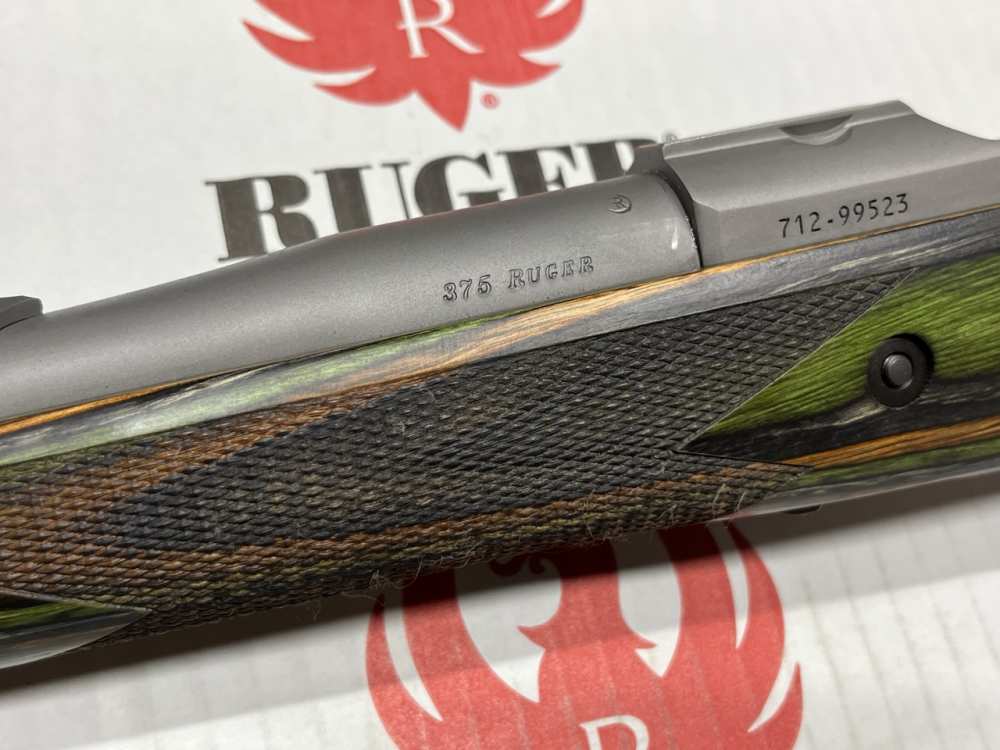 Ruger M77 Hawkeye Guide Gun .375 Ruger Green Laminate 47125 Penny Start-img-6