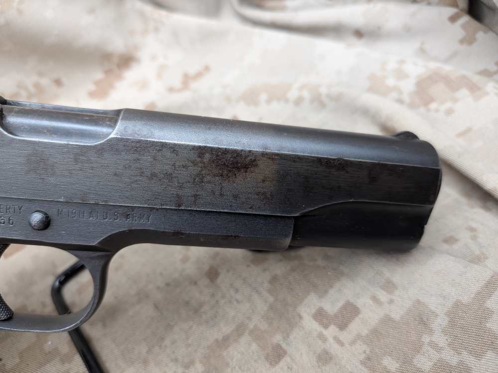Remington Rand M 1911A1 .45 ACP WWII Pistol 1911-A1 1943 Property Marked-img-10