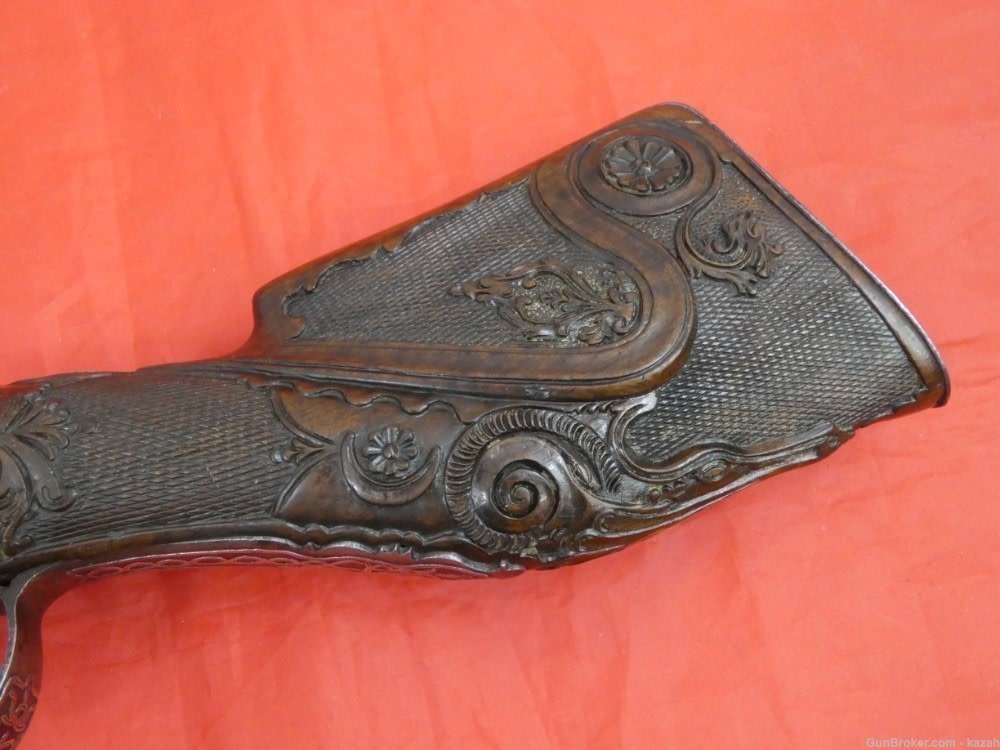 ANTIQUE FLINTLOCK BLUNDERBUSS PISTOL EUROPEAN for TURKISH OTTOMAN MARKET -img-7