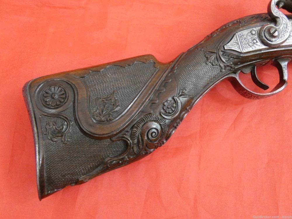 ANTIQUE FLINTLOCK BLUNDERBUSS PISTOL EUROPEAN for TURKISH OTTOMAN MARKET -img-6