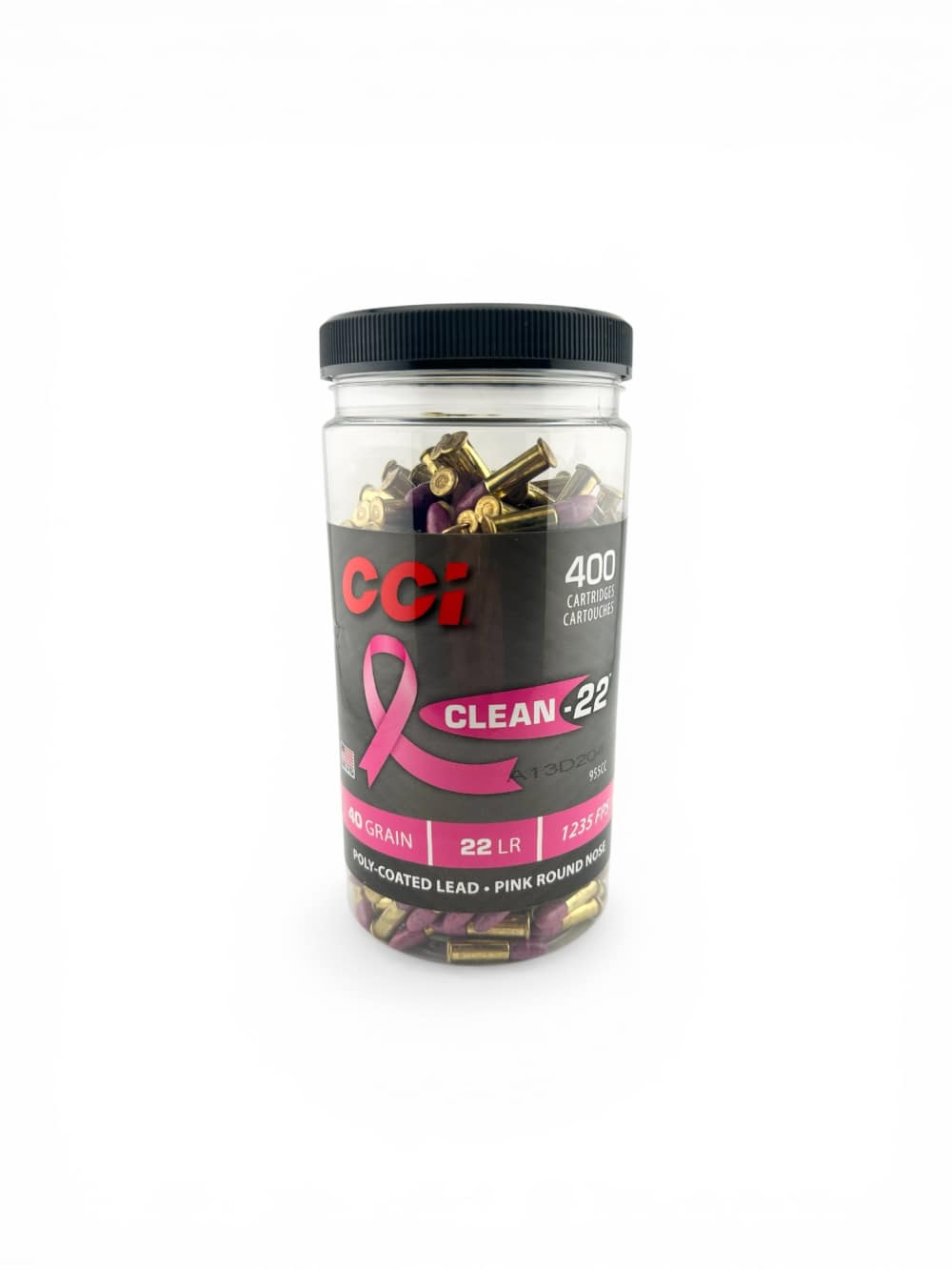 CCI Clean 22 Long Rifle Ammunition 40 Grain High Velocity Pink Lead Round N-img-0