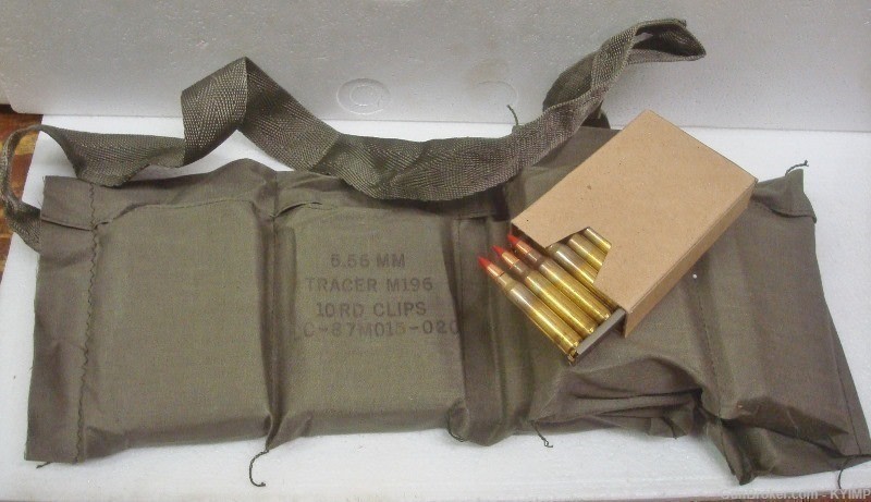 60 rounds LAKE CITY 5.56 FMJ 55 grain brass Red TRACER M196 Ammunition-img-6