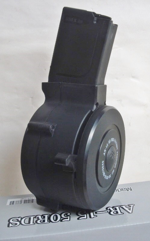 AR15 RWB 5.56 BLACK 50 round AR Drum Magazine-img-3