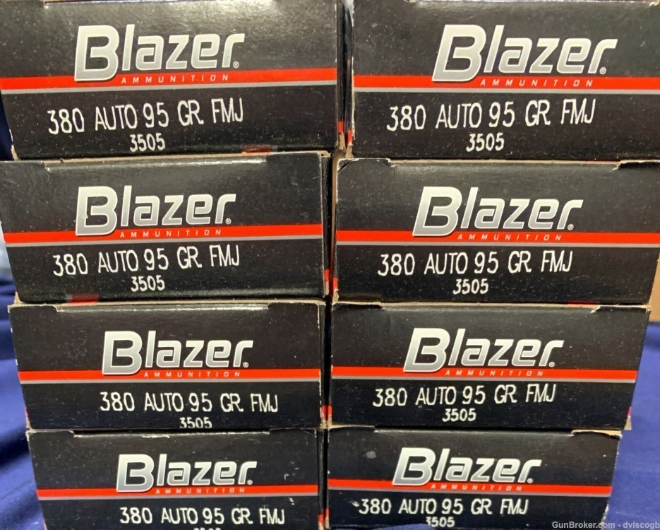 Blazer .380 AUTO 95 gr FMJ - 250 rounds, steal case-img-1