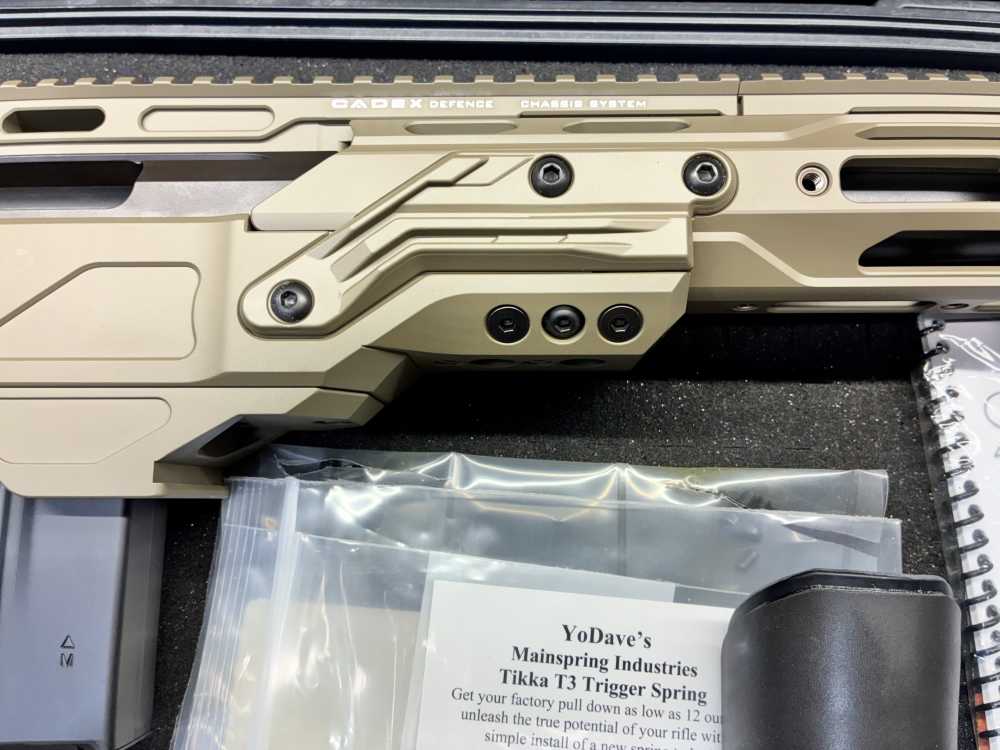 Tikka T3X CTR Cadex Lite Strike Chassis FDE (tan) 6.5 Creedmoor 24" - NEW-img-14