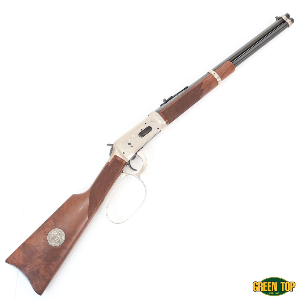 Winchester 94 John Wayne, 32-40 Win 18.5” Silver/Blued/Wood W/ Box & Ammo!-img-0