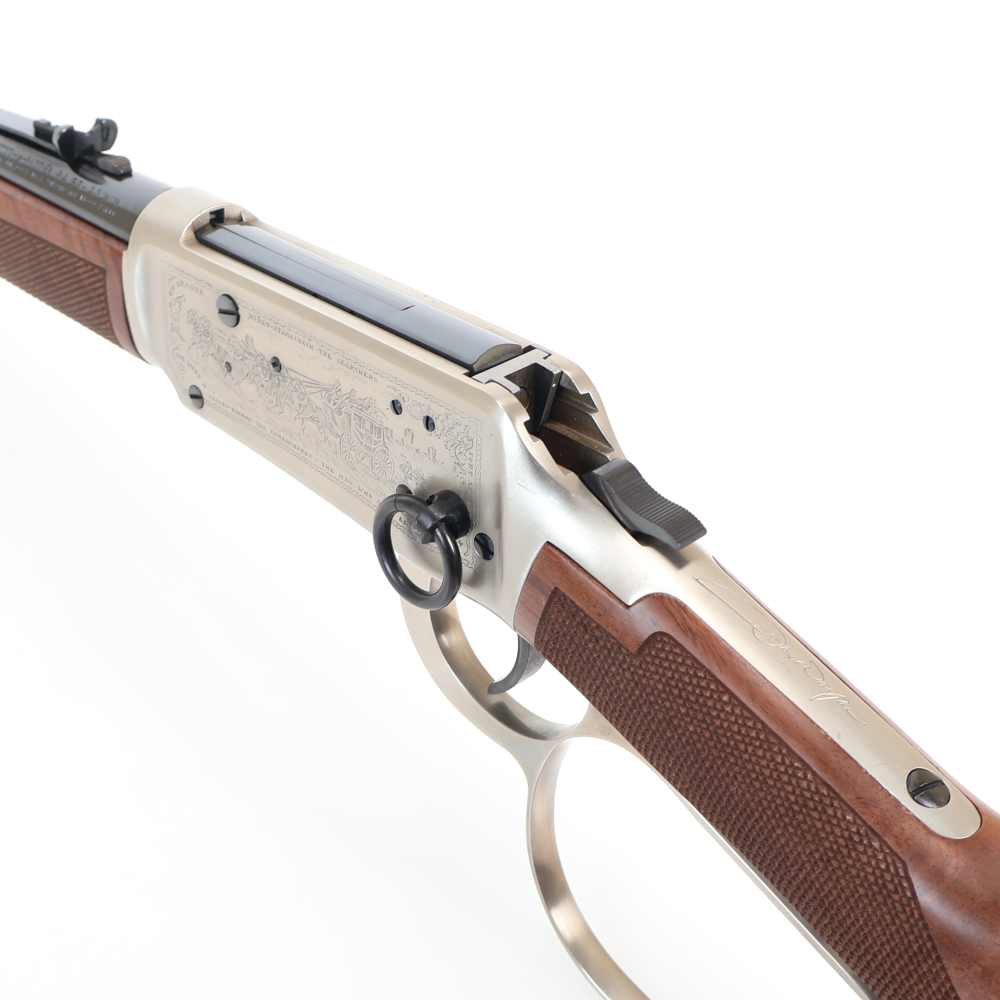 Winchester 94 John Wayne, 32-40 Win 18.5” Silver/Blued/Wood W/ Box & Ammo!-img-17
