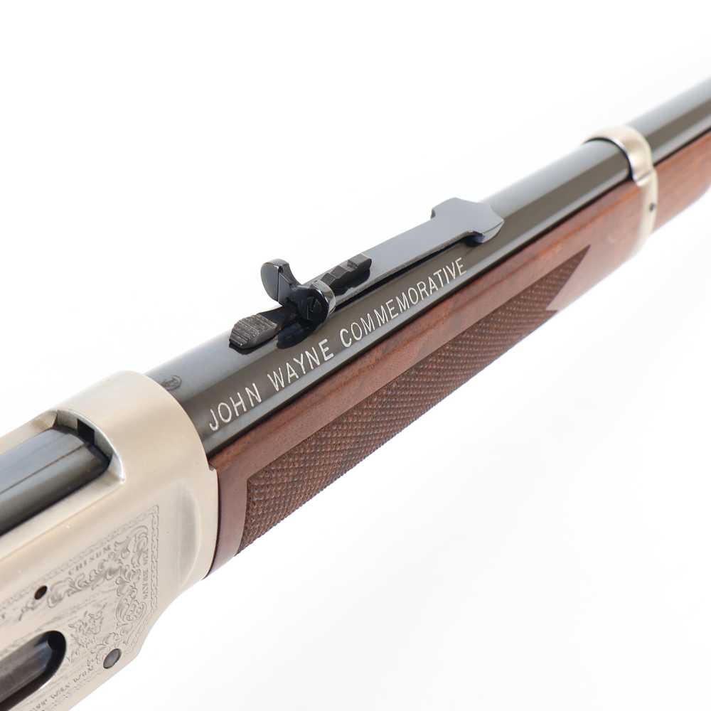 Winchester 94 John Wayne, 32-40 Win 18.5” Silver/Blued/Wood W/ Box & Ammo!-img-19