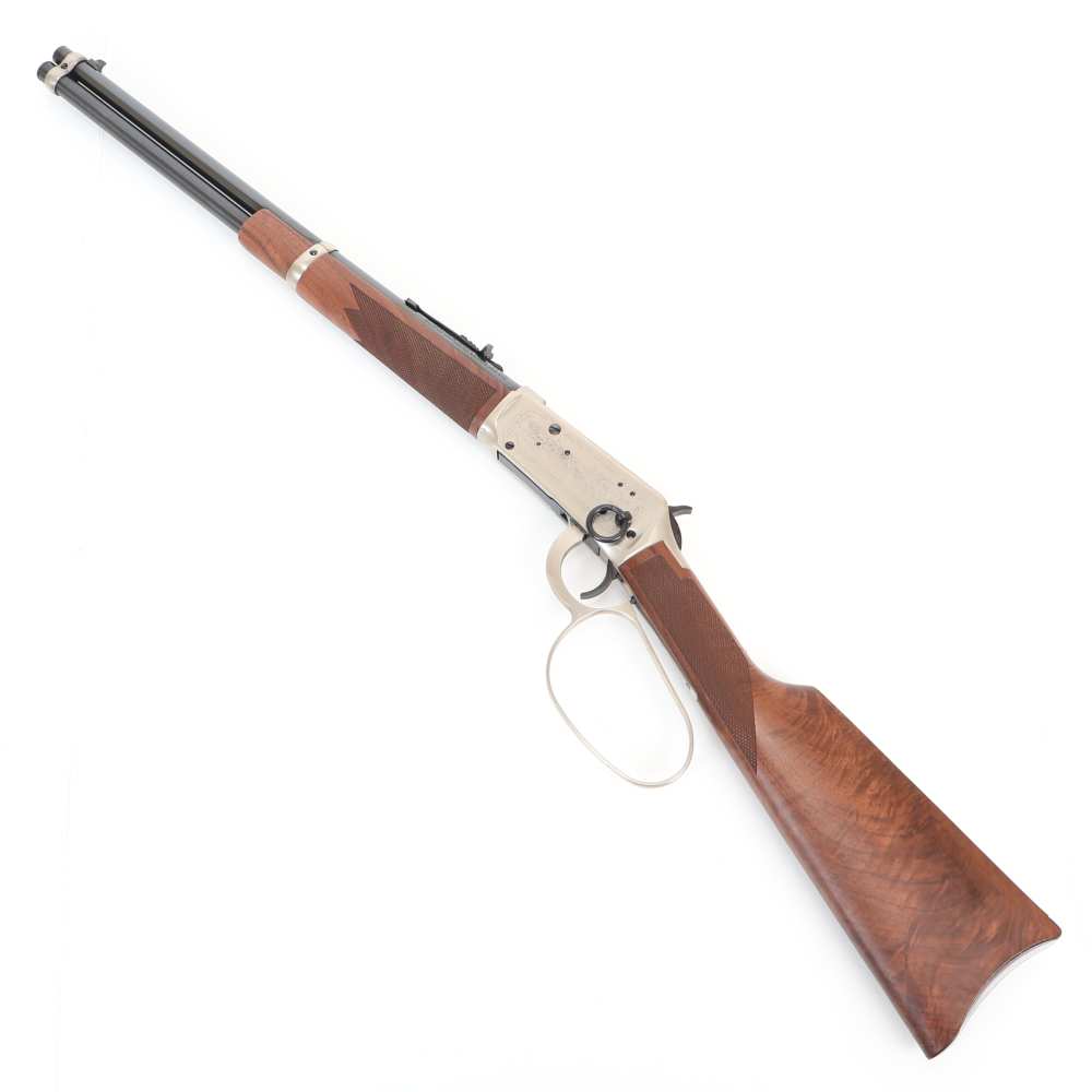 Winchester 94 John Wayne, 32-40 Win 18.5” Silver/Blued/Wood W/ Box & Ammo!-img-6