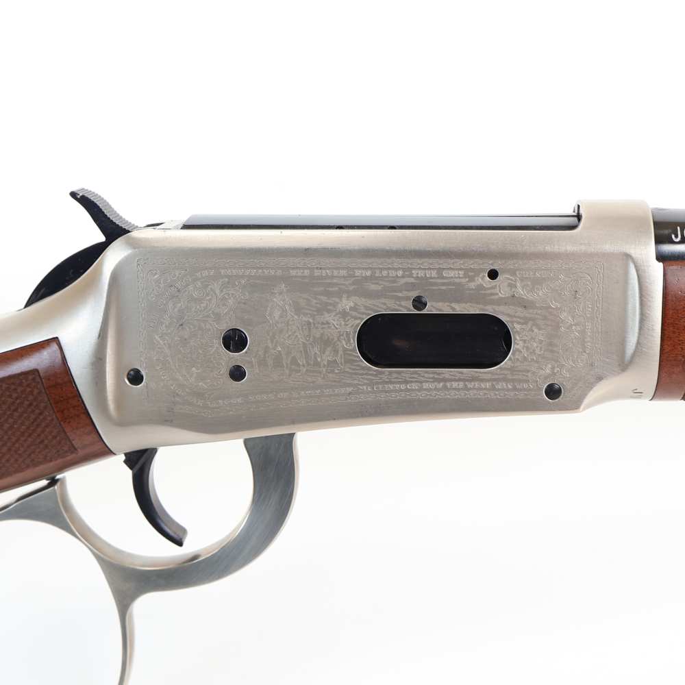Winchester 94 John Wayne, 32-40 Win 18.5” Silver/Blued/Wood W/ Box & Ammo!-img-14
