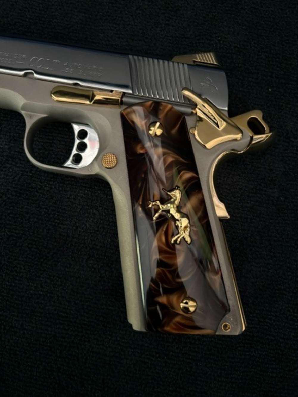 2005 Colt LWT Commander 38 Super Gold Plated NR Penny Auction .01 Start -img-5