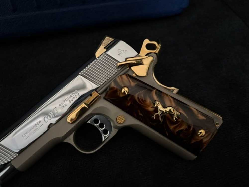 2005 Colt LWT Commander 38 Super Gold Plated NR Penny Auction .01 Start -img-4