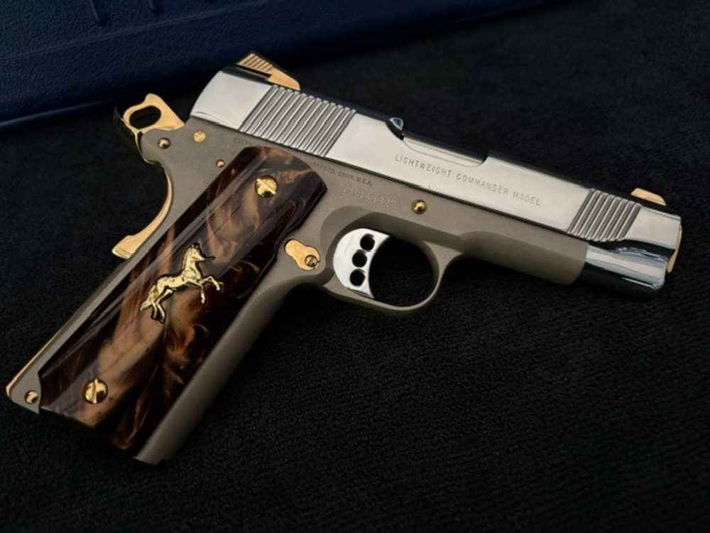 2005 Colt LWT Commander 38 Super Gold Plated NR Penny Auction .01 Start -img-1