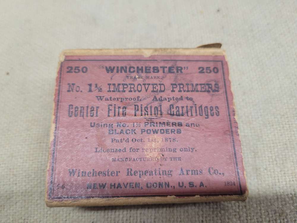 Antique Winchester No. 1½ Improved Primers Center Fire Pistol Black Powder -img-5
