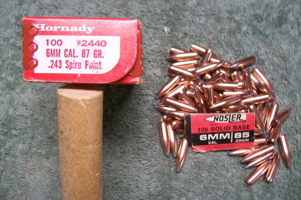 Hornady & Nosler 243 cal 6mm .243 Dia 87gr & 85gr Bullets-img-0