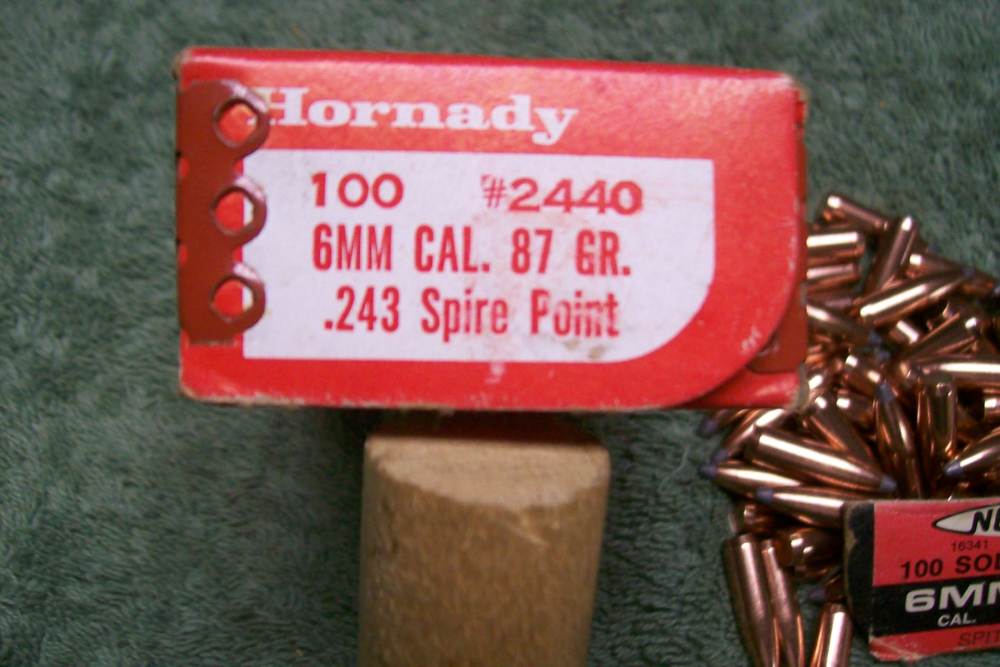 Hornady & Nosler 243 cal 6mm .243 Dia 87gr & 85gr Bullets-img-1
