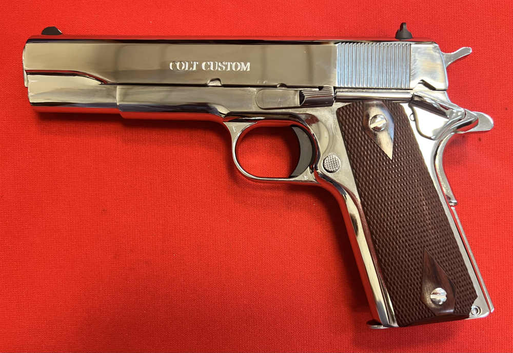 Colt Custom 38 Super 1911 Government Bright Stainless Pistol NIB-img-1