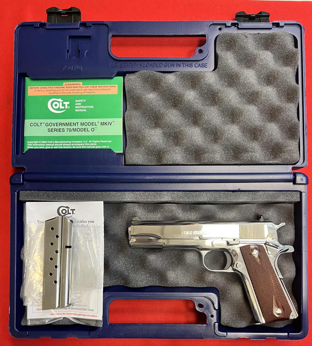 Colt Custom 38 Super 1911 Government Bright Stainless Pistol NIB-img-9
