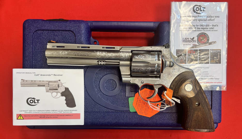 Colt 44 mag Anaconda DUCKS UNLIMITED ENGRAVED 6" SS Revolver NEW IN BOX-img-0