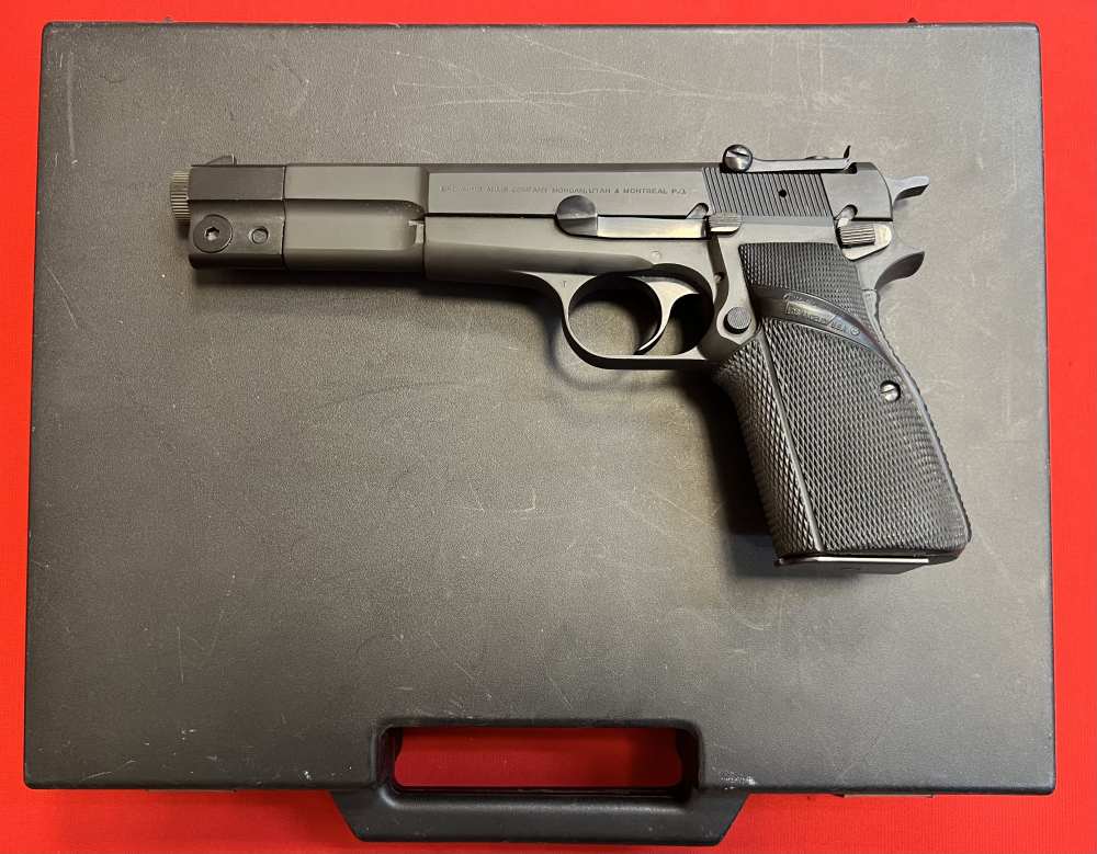 RARE Browning 9mm Hi Power GP Competition Model 6" Pistol EXCELLENT 1981-img-0