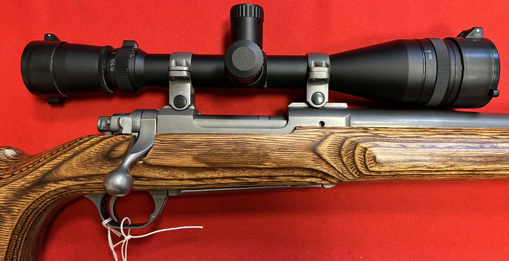 Ruger 308 Win. M77 Mark II Stainless Laminated Heavy Barrel w Leupold Scope-img-2