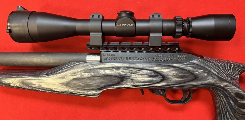Magnum Research 22 LR MLR-1722 Laminated Thumbhole Stock and Leupold Scope-img-6